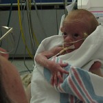 Toby looking at his daddy