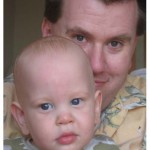 One year old with Daddy.
